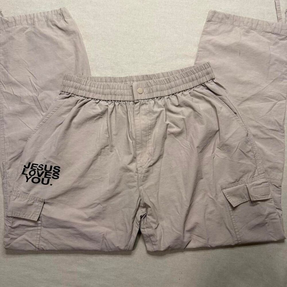 Unbranded Women's Grey and Cream Trousers